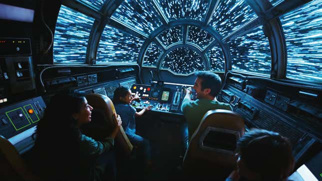Smugglers Run is the only ride that’ll be open when Galaxy’s Edge opens May 31 in Anaheim.