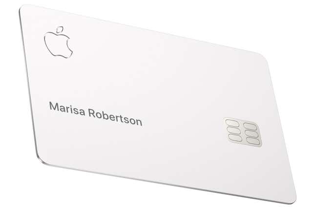 Imagen para el artículo titulado Apple sugiere que su tarjeta de crédito de titanio no debe mezclarse con el cuero o la tela vaquera