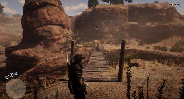 Image for article titled There&#39;s A Bridge In Red Dead Online That Can Fling You To Mexico
