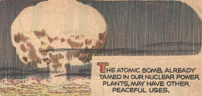 Image for article titled This 1960s Comic Strip Claimed Nuclear Explosions Were the Future of Road Construction