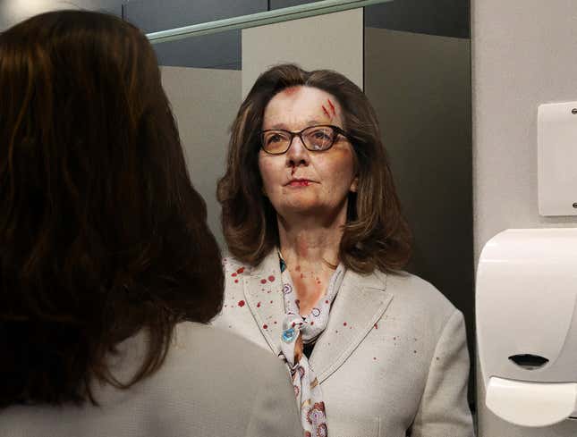Image for article titled Anxious Gina Haspel Gives Self Little Pep Interrogation In Bathroom Mirror