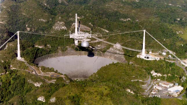 The Arecibo Observatory in Puerto Rico. 