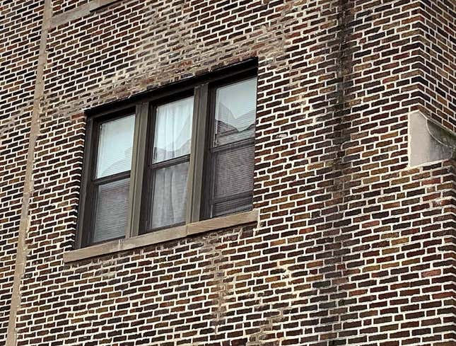 Image for article titled Chic Apartment Features Exposed Brick Right Outside Living Room Window