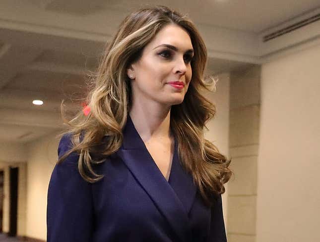 Image for article titled Hope Hicks Instructed To Clean Up All The Evidence In Her Office Before Leaving