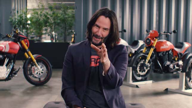 Image for article titled Here&#39;s What Keanu Reeves Is Up to With All Those Motorcycles