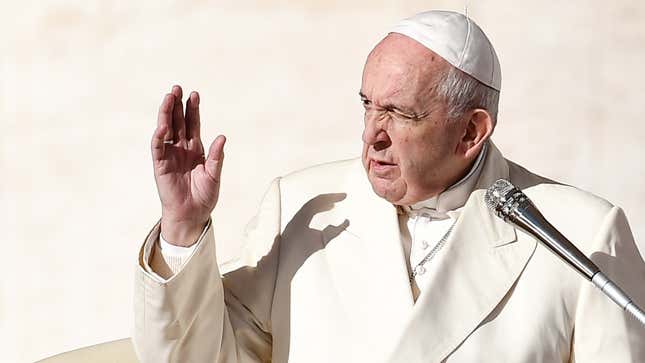 Image for article titled Slap Me, Pope Francis