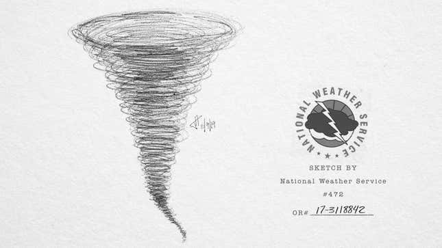 Image for article titled National Weather Service Releases Composite Sketch Of Tornado It Believes Ravaged Midwest