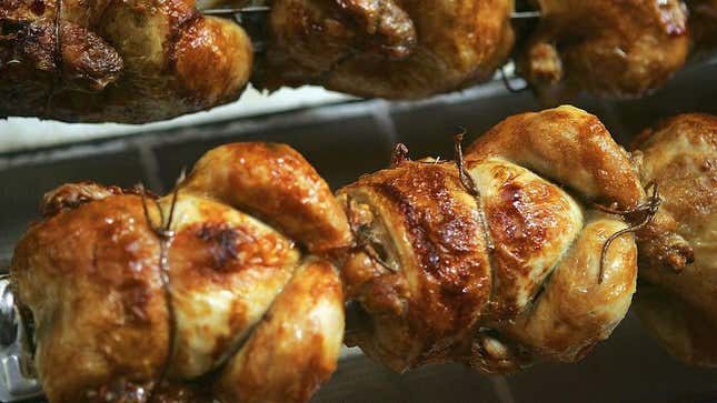 Image for article titled Is juicy, delicious, store-bought rotisserie chicken bad for you?