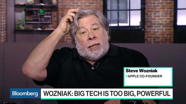 Image for article titled Steve Wozniak Says Big Tech Companies Like Apple Should Be Broken Up