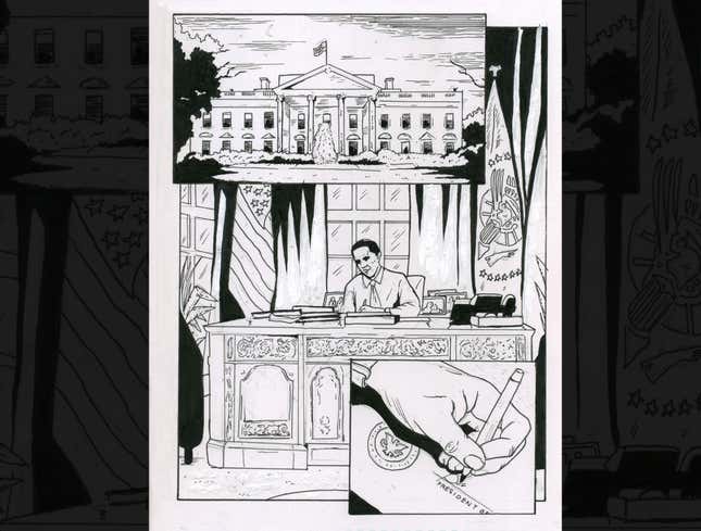 Image for article titled Obama Sends Publisher Collection Of Pages For Presidential Graphic Novel