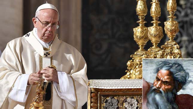 Image for article titled Pope Beatifies God In Important Step Toward Sainthood
