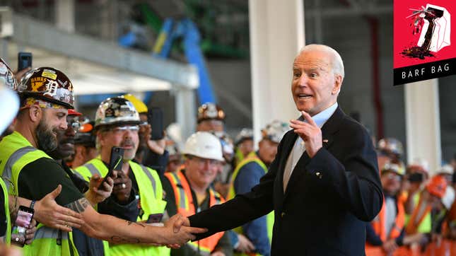 Image for article titled Joe Biden, Friend of Unions, Tells Auto Worker Not to Be a &#39;Horse&#39;s Ass&#39;