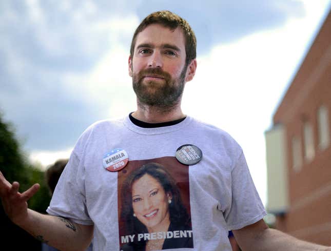 Image for article titled Kamala Harris Supporter Insists Her Inspiring Message Of Something Or Other Will Always Live On