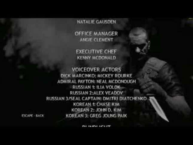 Lest We Forget <i>Rogue Warrior</i>'s Funky Mickey Rourke Credits Sequence