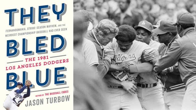 The Dodgers hold back Reggie Smith during a different near-brawl.