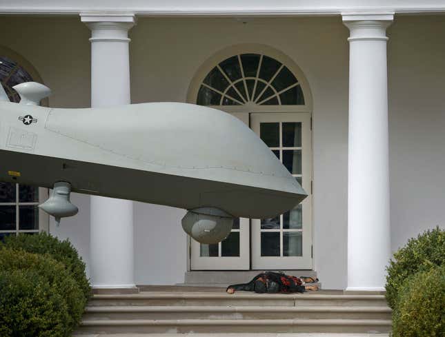 Image for article titled Drone Places Fresh Kill On Steps Of White House