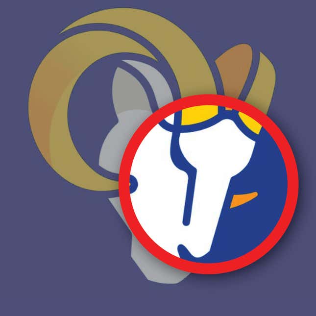 Image for article titled Behold: The Los Angeles Rams&#39; New Logo Is A Giant Penis With Horns