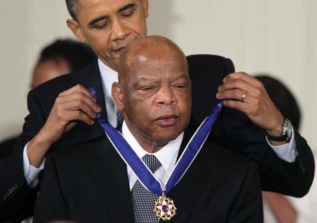 Image for article titled Leaders and Elected Officials Pay Tribute To John Lewis, Two Republican Senators Mistake Him for Elijah Cummings