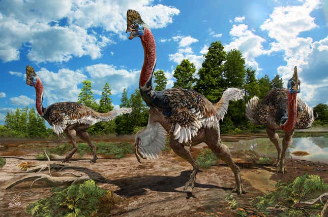 Artistic reconstruction of Corythoraptor jacobsi.