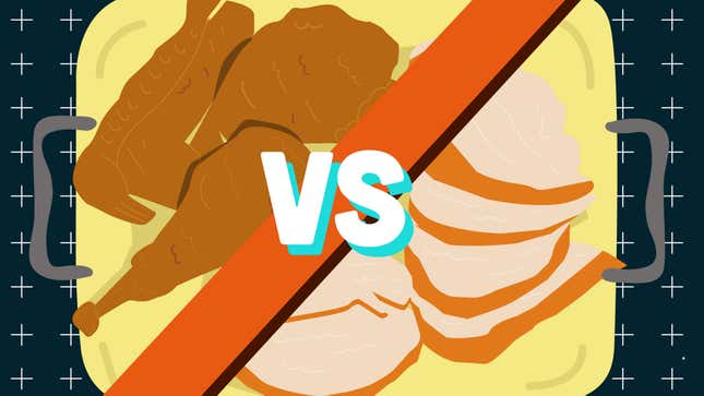 Image for article titled How much healthier is white-meat chicken than dark-meat?
