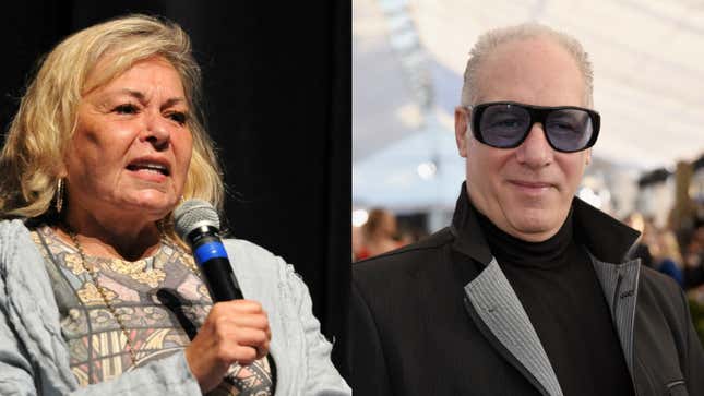 Image for article titled Roseanne Barr and Andrew Dice Clay Have Joined Forces to Save America&#39;s Racist Jokes