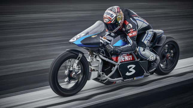 Image for article titled Max Biaggi Broke Eleven Different Speed Records On This 254 MPH Electric Motorcycle