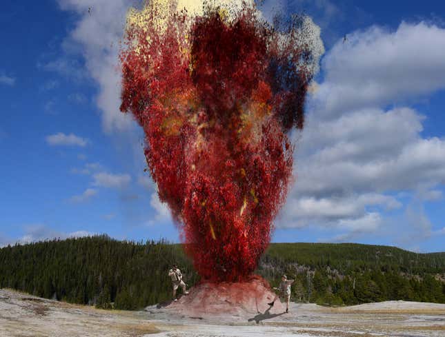 Image for article titled Park Rangers Lance Old Faithful In Effort To Pop Clogged, Inflamed Geyser