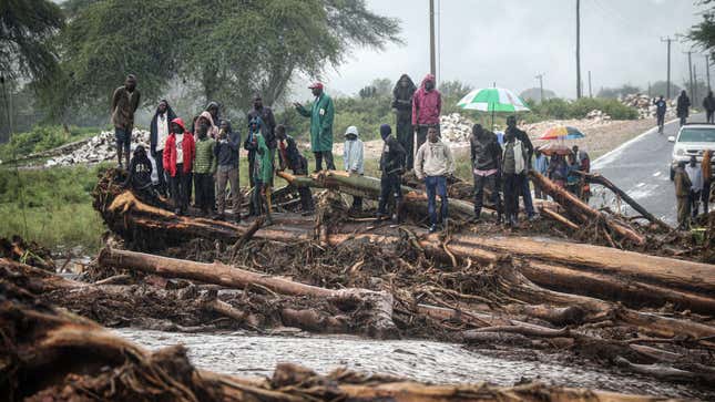 The aftermath of floods in Parua village in western Kenya in November.