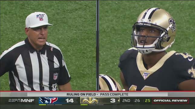 New Orleans Saints fans wear referee jerseys versus Houston Texans