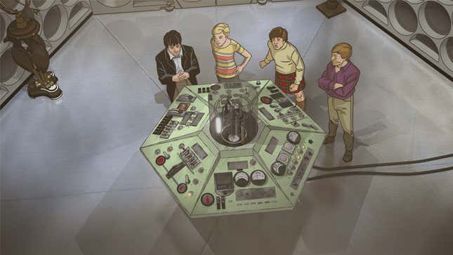 It’s the original Second Doctor TARDIS crew, like you’ve never seen them before.