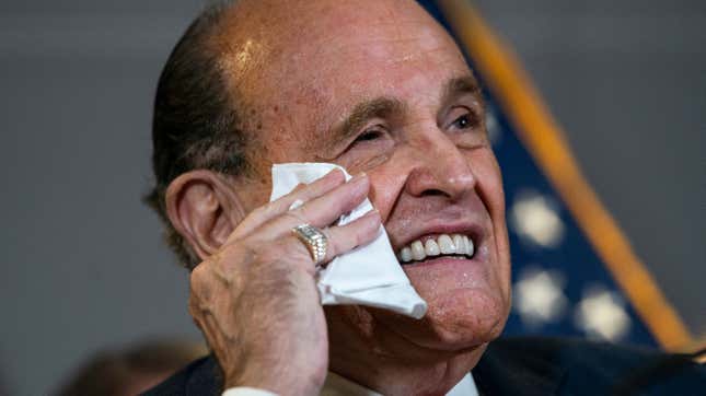 Image for article titled Rudy Sued by Dominion Voting Systems for $1.3 Billion