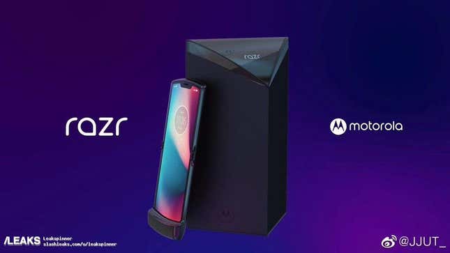 Imagen para el artículo titulado Se filtra el aspecto definitivo del nuevo Motorola Razr con pantalla flexible, y es realmente bonito