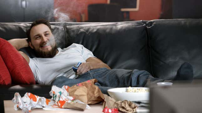 Image for article titled Man Getting High And Eating Taco Bell Thousands Of Miles Away From Family Having Best Thanksgiving Of Life