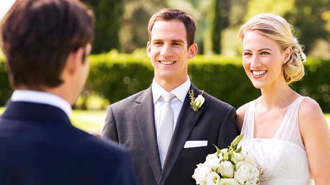 Image for article titled Parents Clinging To Lone Religious Element Of Daughter’s Wedding Ceremony