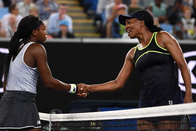 Image for article titled Heir Apparent: Coco Gauff Bests Venus Williams in First Round of Australian Open