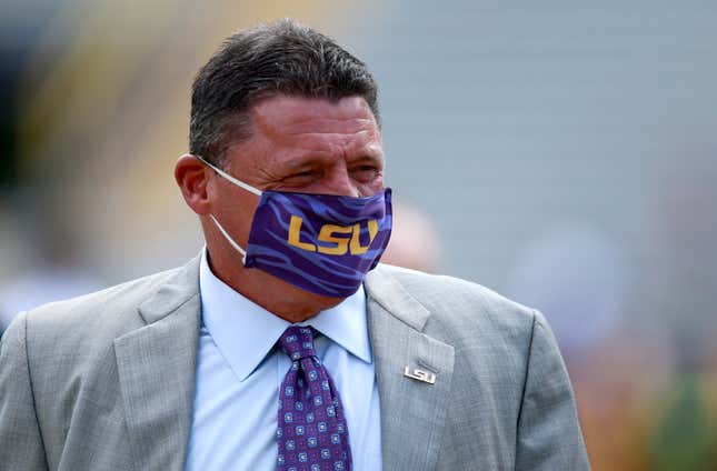 LSU head coach Ed Orgeron has a lot to answer for, according to a USA Today report.