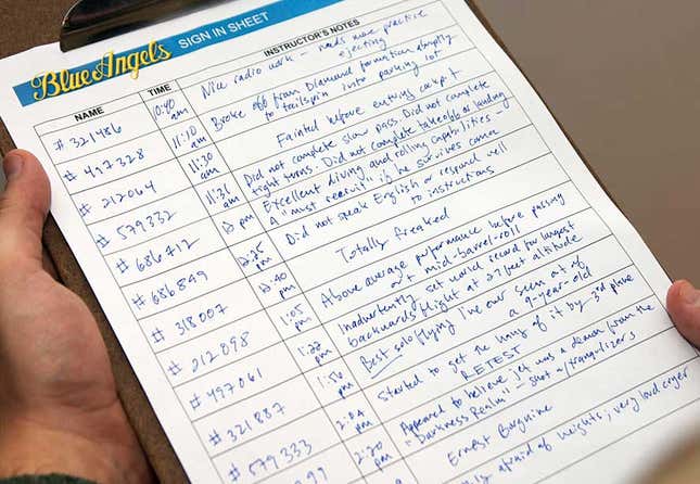 By mid-afternoon, the Blue Angels had whittled down the list to an elite, still-breathing few.