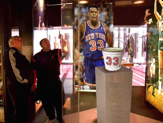 Image for article titled Patrick Ewing Donates Bucket Of Game Sweat To NBA Hall Of Fame