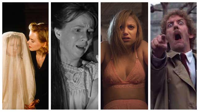 From left: The Others, The Haunting, It Follows, and Invasion of the Body Snatchers.