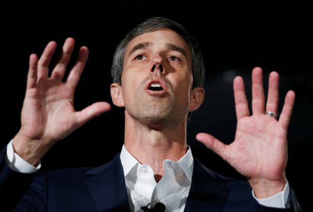
Democratic presidential candidate Beto O’Rourke said the latest mass shooting is “f—-ed up” during a campaign stop in Fairfax Station, Virginia on Saturday.