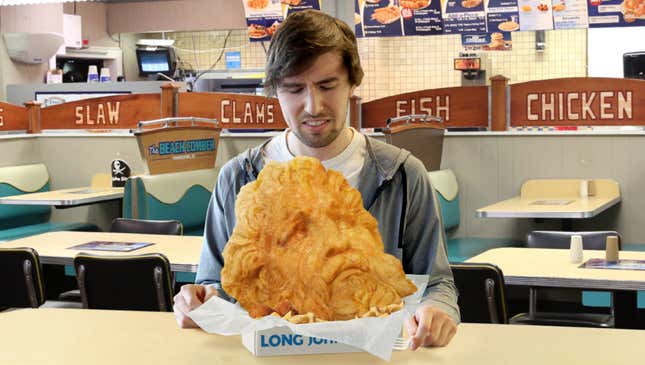 Image for article titled Long John Silver’s Customer Finds Deep-Fried Poseidon Head In Value Meal
