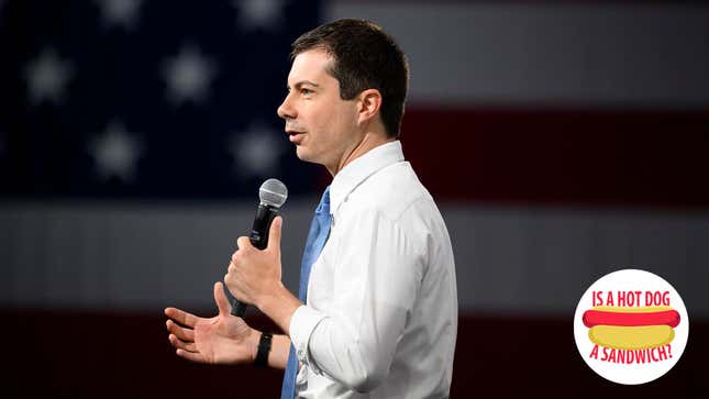 Image for article titled Hey Mayor Pete Buttigieg, is a hot dog a sandwich?