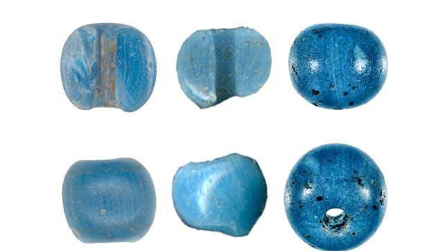 Some of the beads analyzed in the study. 