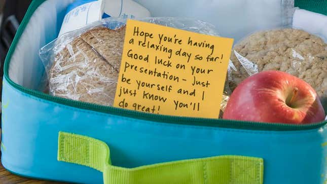 Image for article titled Mom Packs Encouraging Note In Own Lunch