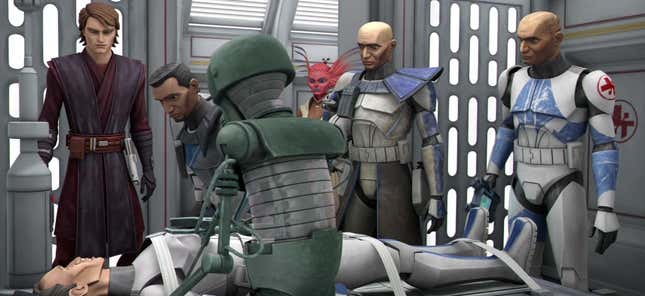 The prequel era’s deadliest secret almost gets out.