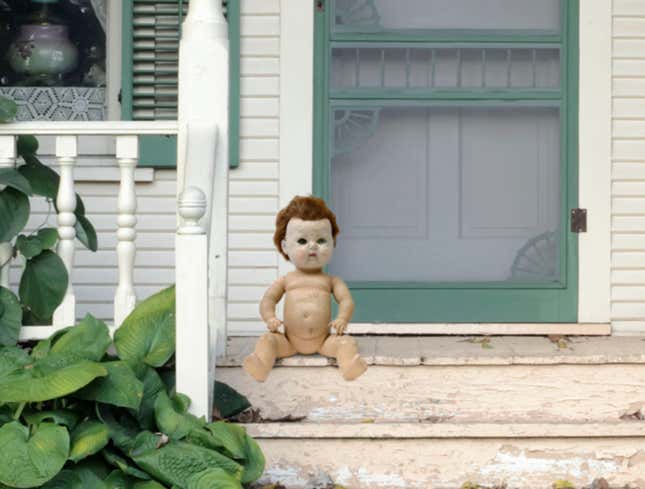 Image for article titled Horrifying Doll Sitting On Neighbor&#39;s Porch Whether It&#39;s Halloween Or Not