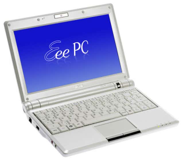 La Asus Eee PC 900 era un portátil típico de la época.