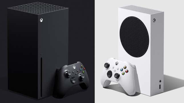 A la izquierda, la Xbox Series X. A la derecha, la Xbox Series S.
