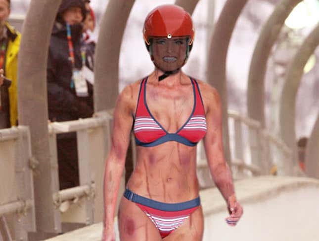 Image for article titled Bruised, Abraded U.S. Luge Team Protests New Sexed-Up Uniforms