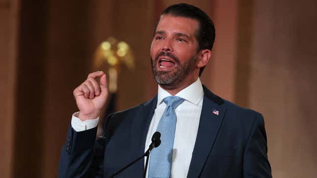 Image for article titled Donald Trump Jr. Refuses To Step Down From Post Of President’s Oldest Son